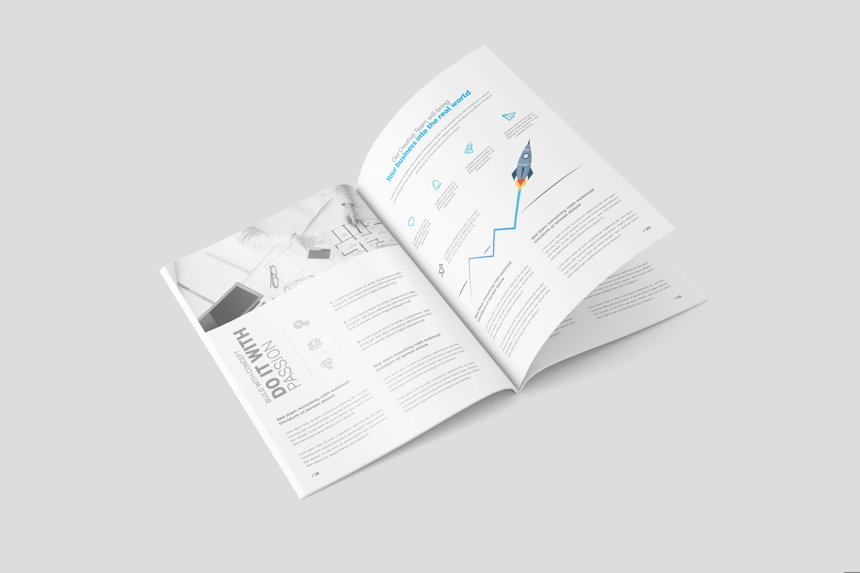 3 Views of A4 Magazine Mockup mockup preview