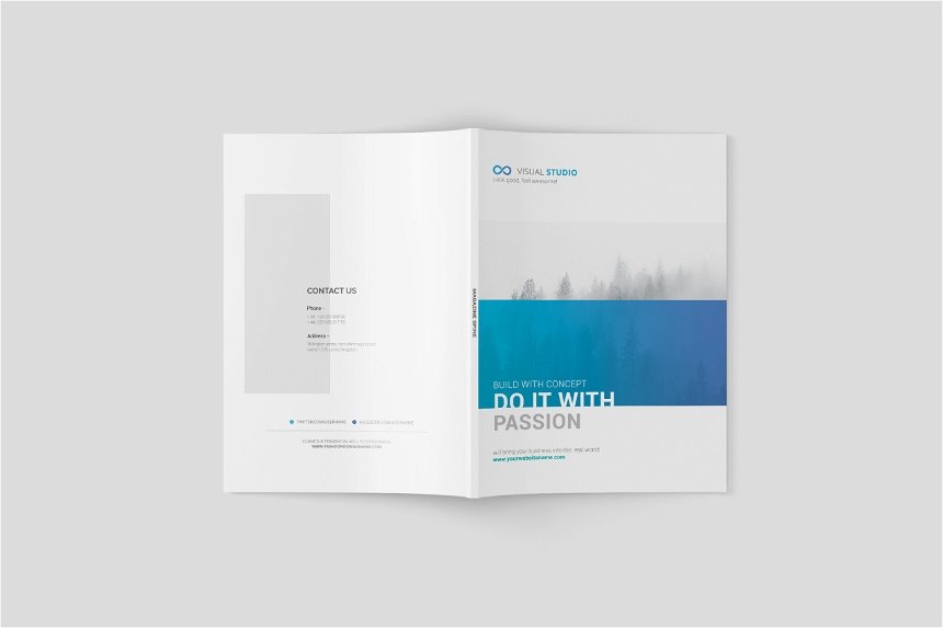 3 Views of A4 Magazine Mockup mockup preview
