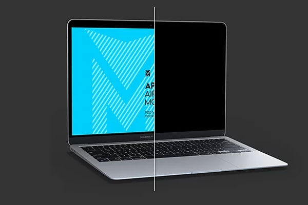 3 Views of Apple MacBook Air M1 Mockup