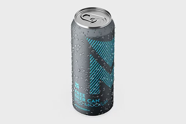 3 Views of Beer Can Mockup