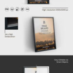 3 Views of Brand Poster Mockup