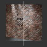 3 Views of Brick Wall Logo Mockup
