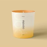 3 Views of Candle Glass Packaging Mockup