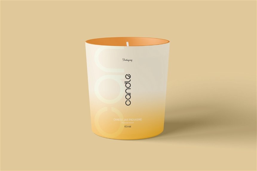3 Views of Candle Glass Packaging Mockup