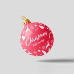 3 Views of Christmas Ball Mockup