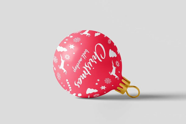 3 Views of Christmas Ball Mockup