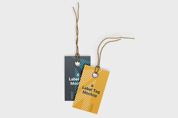 3 Views of Label Tag Mockup