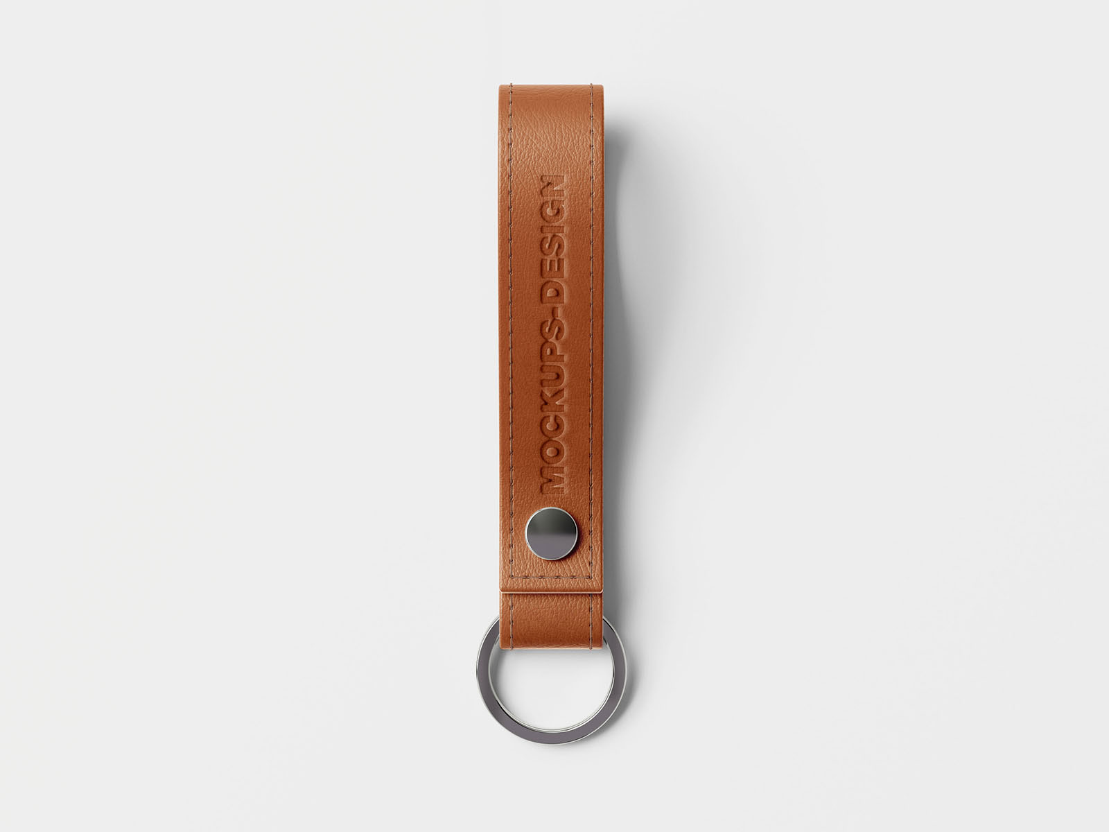 Free 3 Views of Leather Keychain Mockups PSD Template