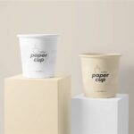 3 Views of Paper Cup Mockup mockup preview