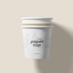 3 Views of Paper Cup Mockup mockup preview