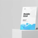 3 Views of Paper Table Tent Mockup