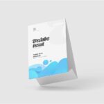 3 Views of Paper Table Tent Mockup