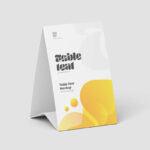 3 Views of Paper Table Tent Mockup