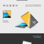 3 Views of Spiral Notebook Mockup