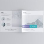3 Views of Square Brochure Mockup