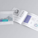 3 Views of Square Brochure Mockup