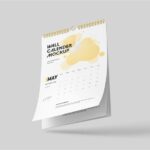 3 Views of Wall Calendar Mockup
