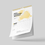 3 Views of Wall Calendar Mockup