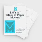 3 Visions of 8 5×11 Stack Paper Mockup mockup preview