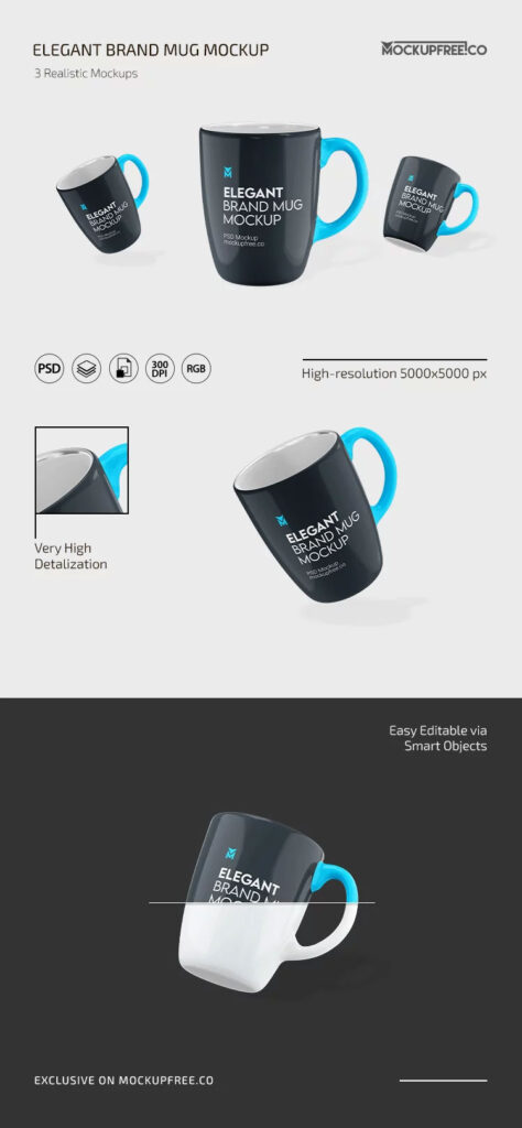 3 Visions of Brand Mug Mockup