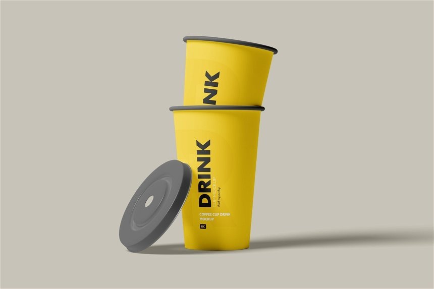 3 Visions of Drink Cup Mockup