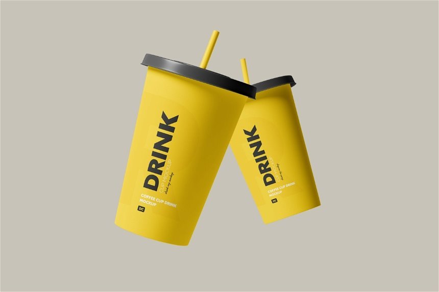 3 Visions of Drink Cup Mockup