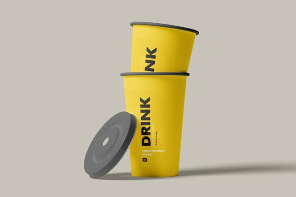 3 Visions of Drink Cup Mockup