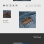 3 Visions of Jeans Label Mockup mockup preview