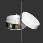 3 Visions of Opened Clear Glass Cosmetic Jar Mockup