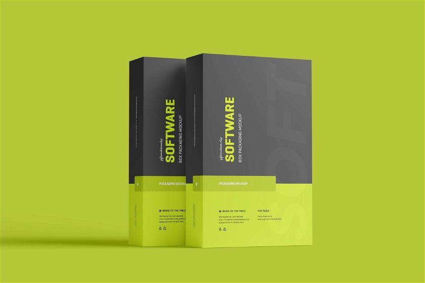 3 Visions of Software Box Mockup