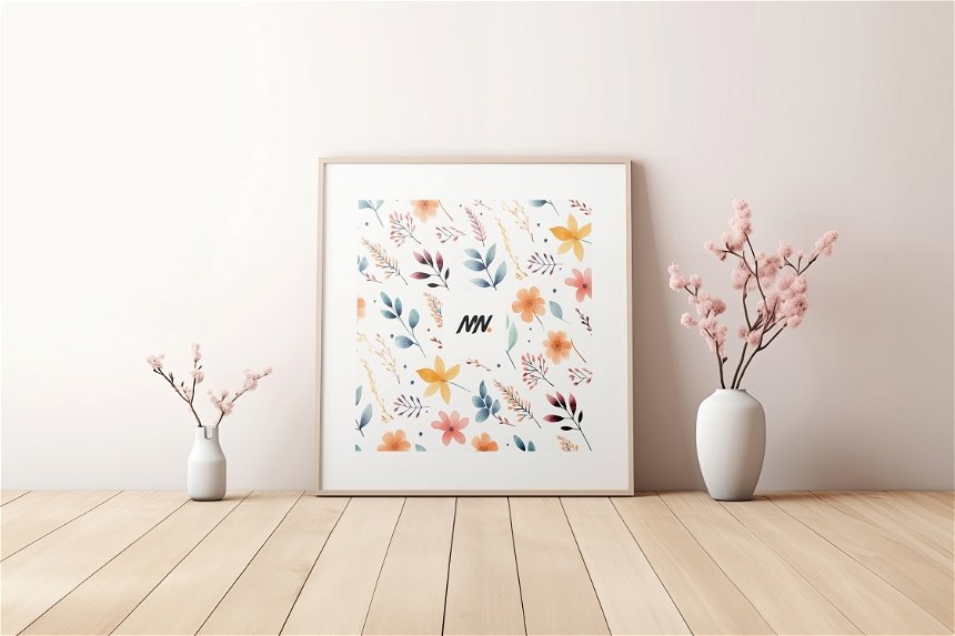 3 Visions of Square Wall Frame Mockup