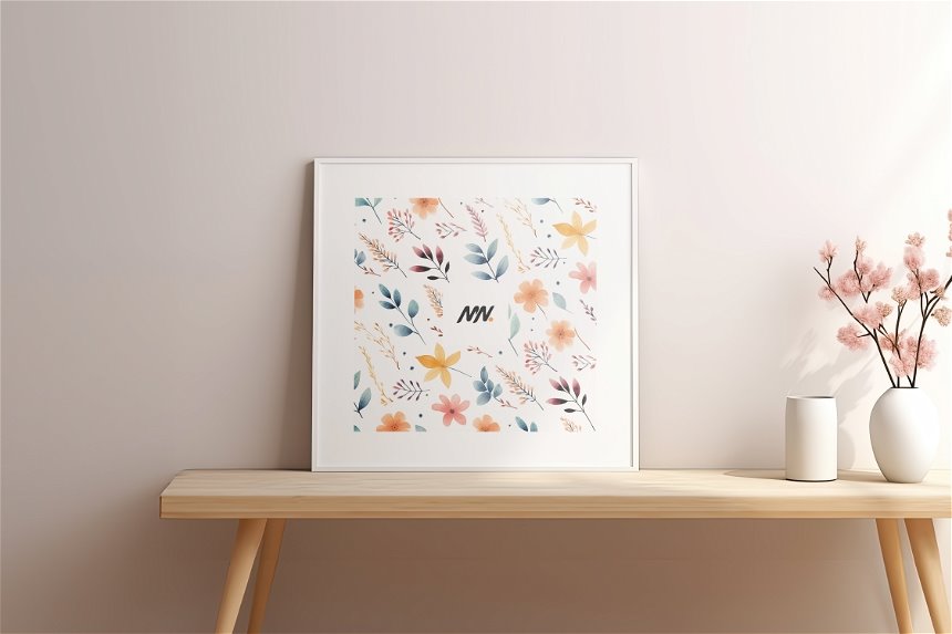 3 Visions of Square Wall Frame Mockup