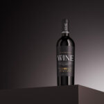 3 Wine Bottle Mockup in Front View