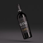 3 Wine Bottle Mockup in Front View