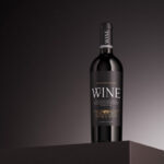 3 Wine Bottle Mockup in Front View