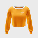 3 Women’s Long Sleeve Crop Top Mockups in Different Angles