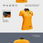 3 Women’s Polo Shirt Mockups in Different Angles