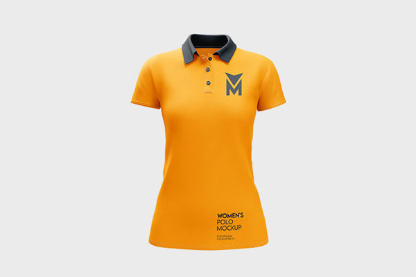 3 Women’s Polo Shirt Mockups in Different Angles