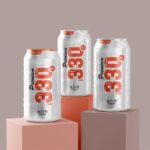 330ml Soda Can Mockup in 3 Views