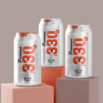 330ml Soda Can Mockup in 3 Views