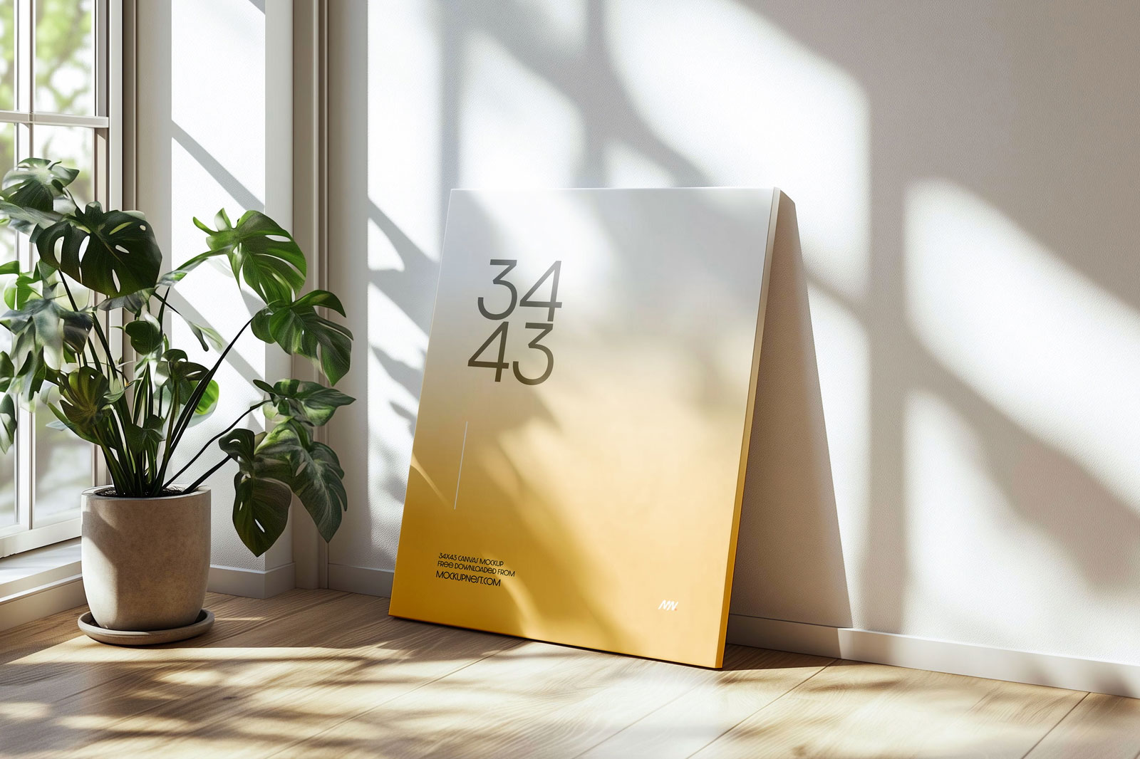 Free 34x43 Canvas Mockup PSD Template