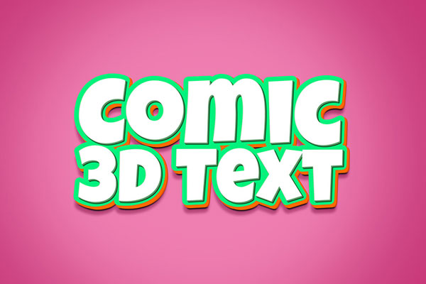 3D Comic Text Effect