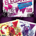 3D, Geometric DJ Music Event Flyer Template