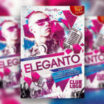 3D, Geometric DJ Music Event Flyer Template