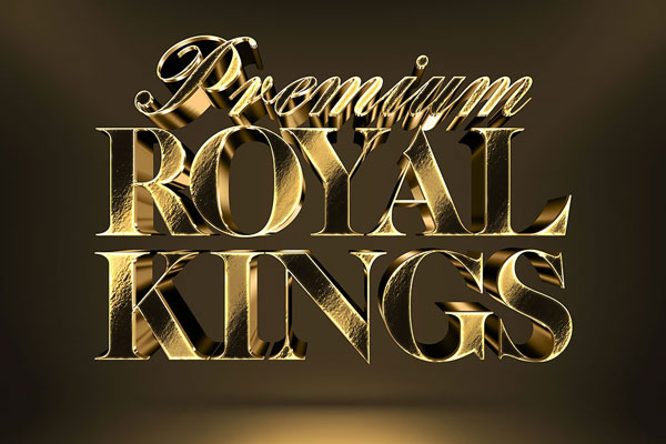 3D Gold Text and Logo Effect