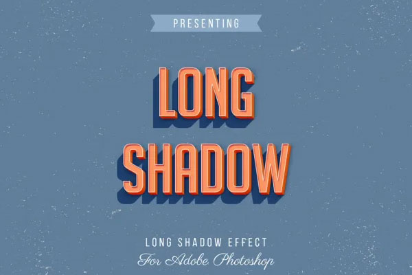 3D Long Shadow Text Effect