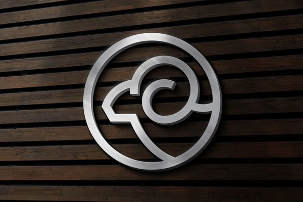 3D Silver Logo Mockup