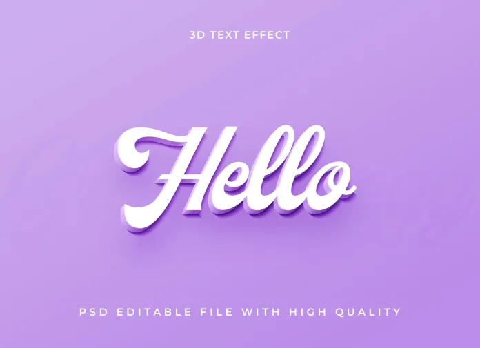 Minimal 3D Text Effect