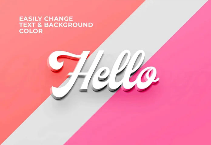 Minimal 3D Text Effect