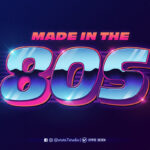 3D 80s Style Title Text Effect